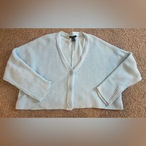 Medium cropped light blue cardigan